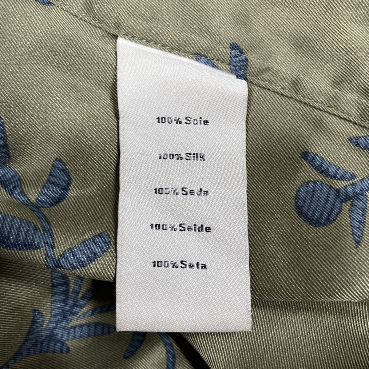 プリントシルクシャツ