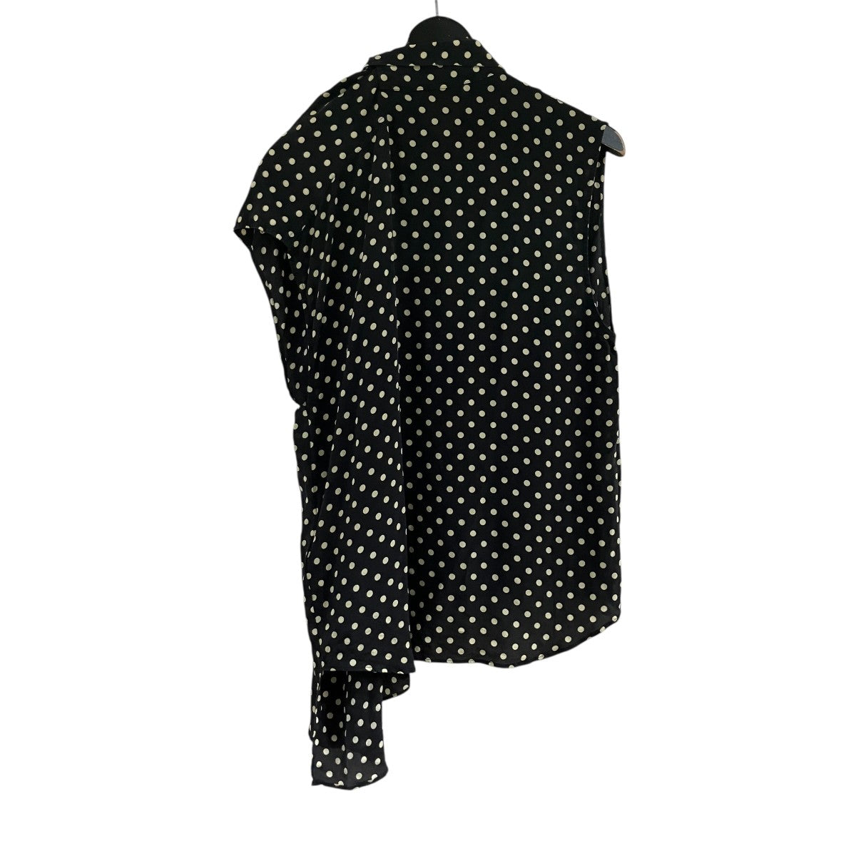 BALENCIAGA ノースリーブシルクドットシャツ 古着・中古-3枚目のアイテム画像