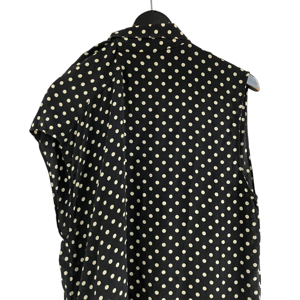 BALENCIAGA ノースリーブシルクドットシャツ 古着・中古-4枚目のアイテム画像