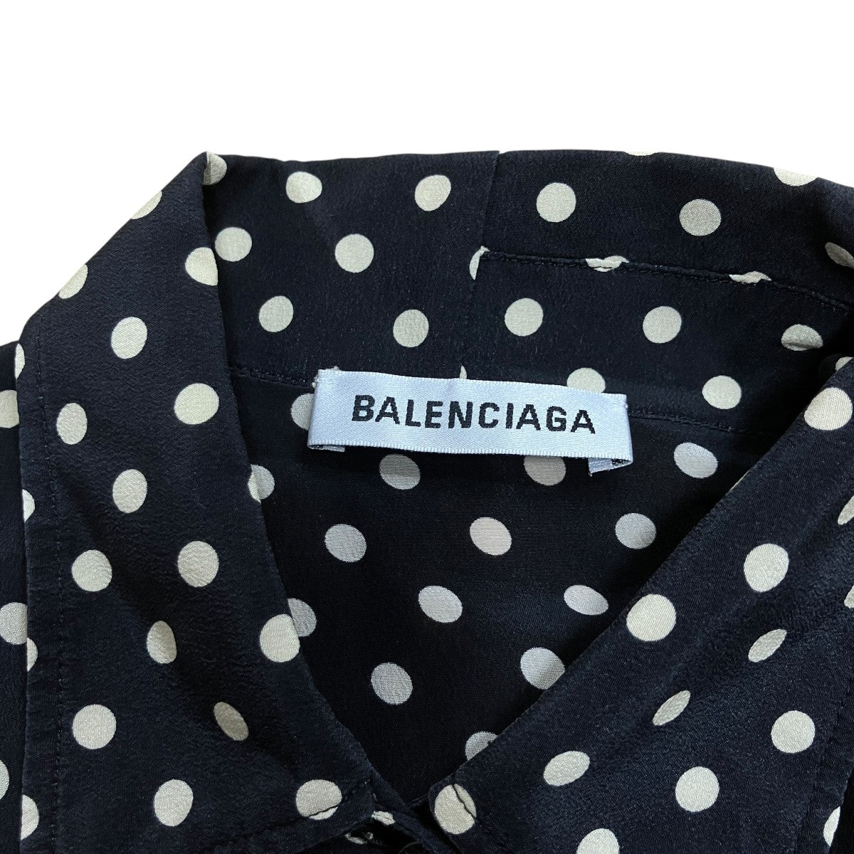 BALENCIAGA ノースリーブシルクドットシャツ 古着・中古-5枚目のアイテム画像