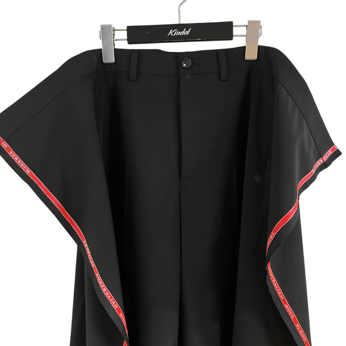 JUNYA WATANABE エステルウールトロ サイドペプラムパンツ 古着・中古-2枚目のアイテム画像