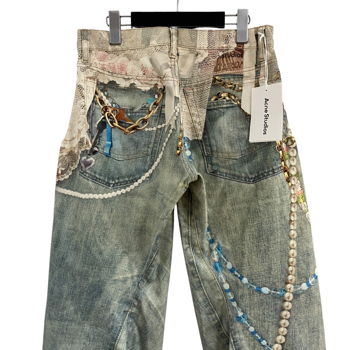 ACNE STUDIOS トロンプルイユ転写デニムパンツ 古着・中古-4枚目のアイテム画像