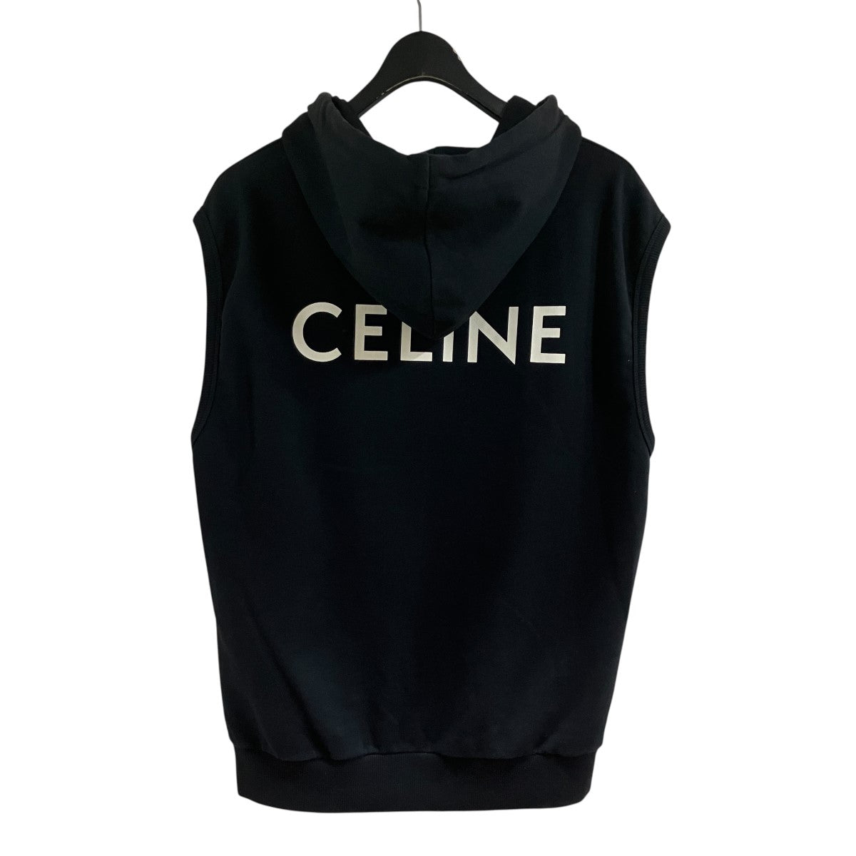 CELINE スリーブレスバックロゴジップパーカー 古着・中古-3枚目のアイテム画像