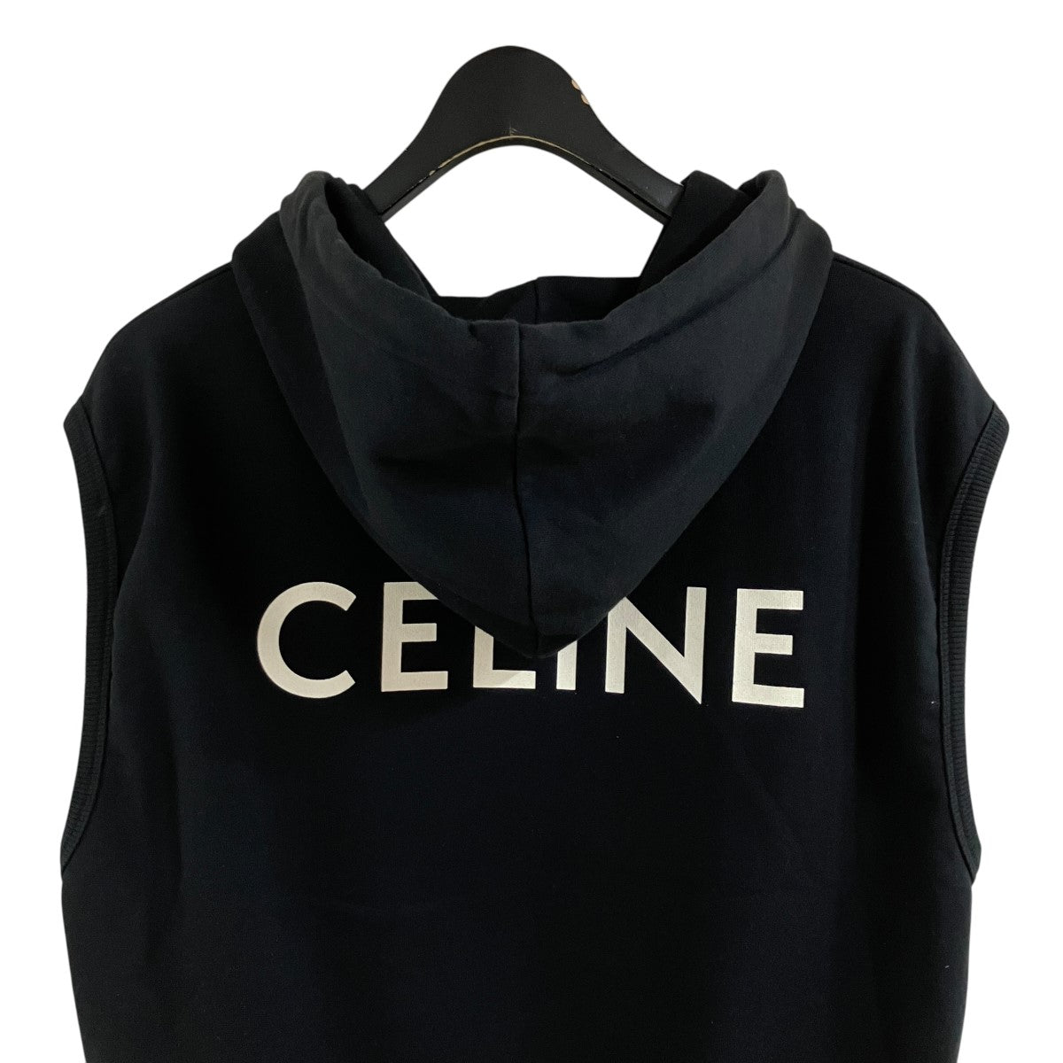 CELINE スリーブレスバックロゴジップパーカー 古着・中古-4枚目のアイテム画像