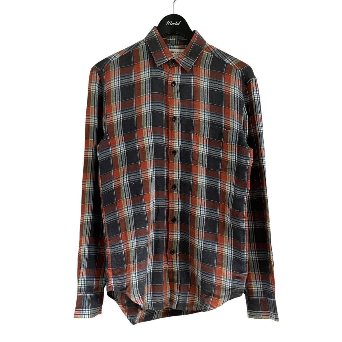 Saint Laurent Paris チェックシャツ 古着・中古-1枚目のアイテム画像
