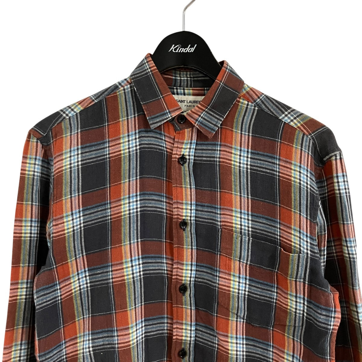 Saint Laurent Paris チェックシャツ 古着・中古-2枚目のアイテム画像
