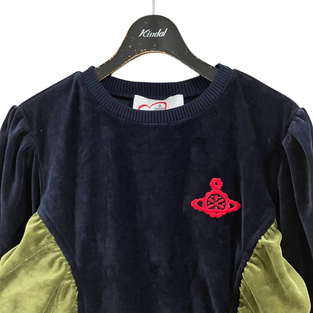 Vivienne Westwood RED LABEL オーブ刺繍ベロアギャザースウェット 古着・中古-2枚目のアイテム画像