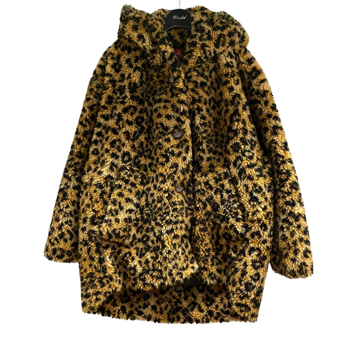 Vivienne Westwood RED LABEL レオパードボアフード付きコート 古着・中古-1枚目のアイテム画像