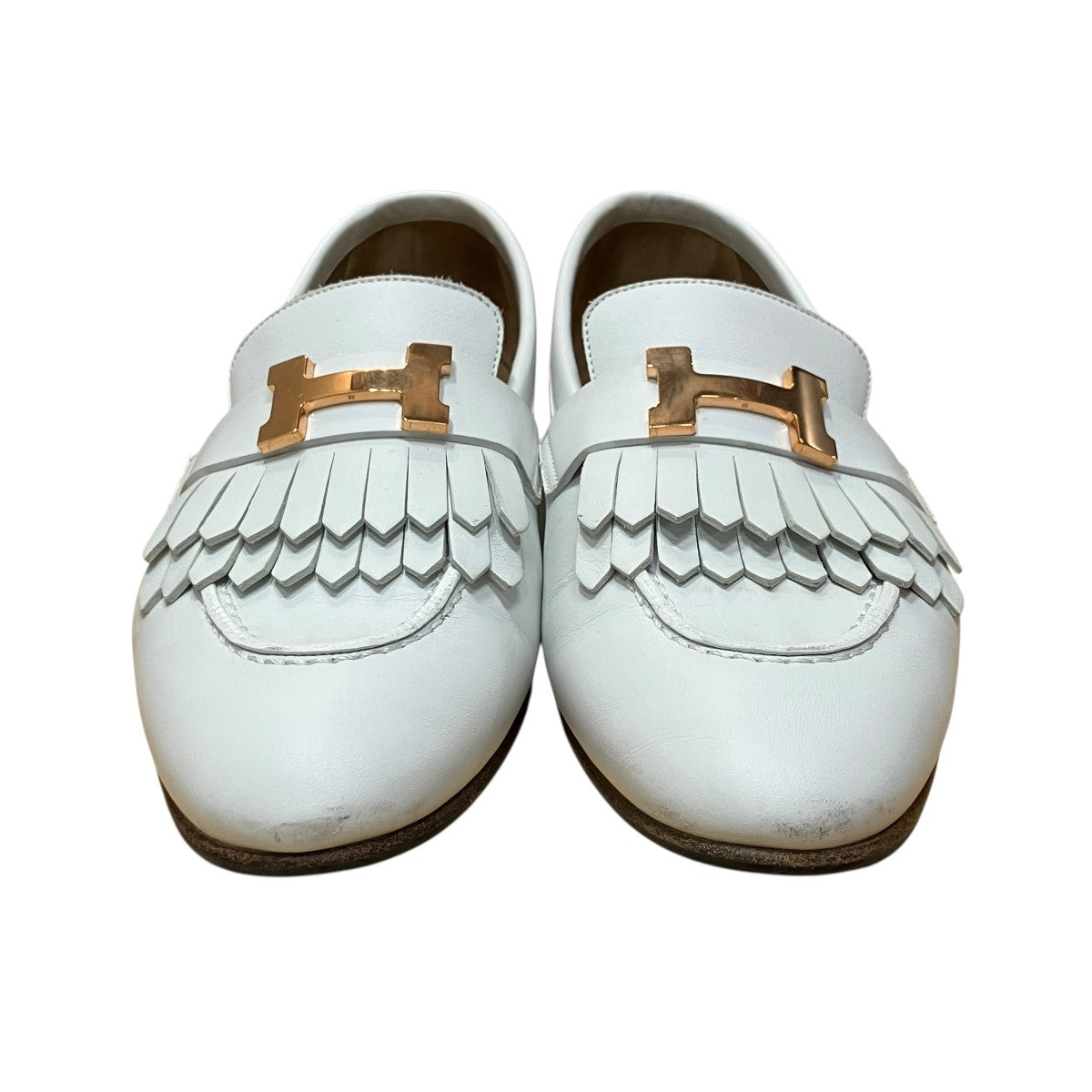 HERMES Hバックルローファー 古着・中古-2枚目のアイテム画像