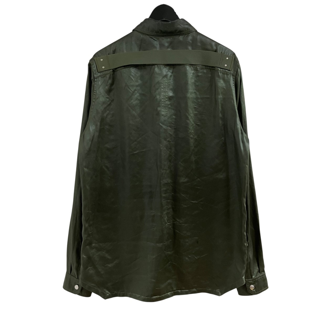 RICK OWENS サテンアウターシャツ 古着・中古-5枚目のアイテム画像