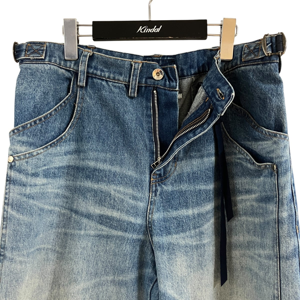 ダブルニーデニムパンツ