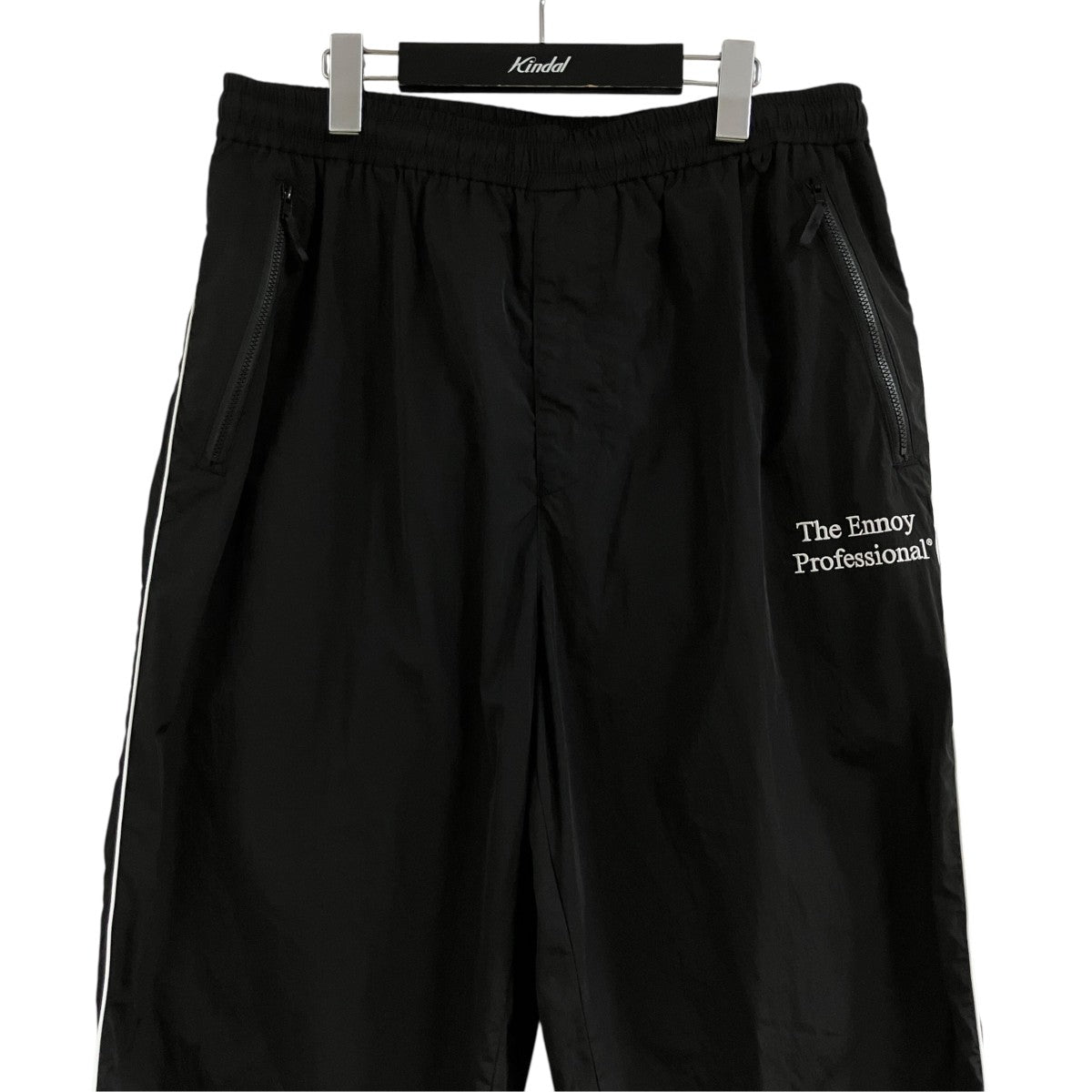 The Ennoy Professional ナイロンパンツ ブラック THE ENNOY PROFESSIONAL(ザ エンノイ プロフェッショナル) ｢Piping
