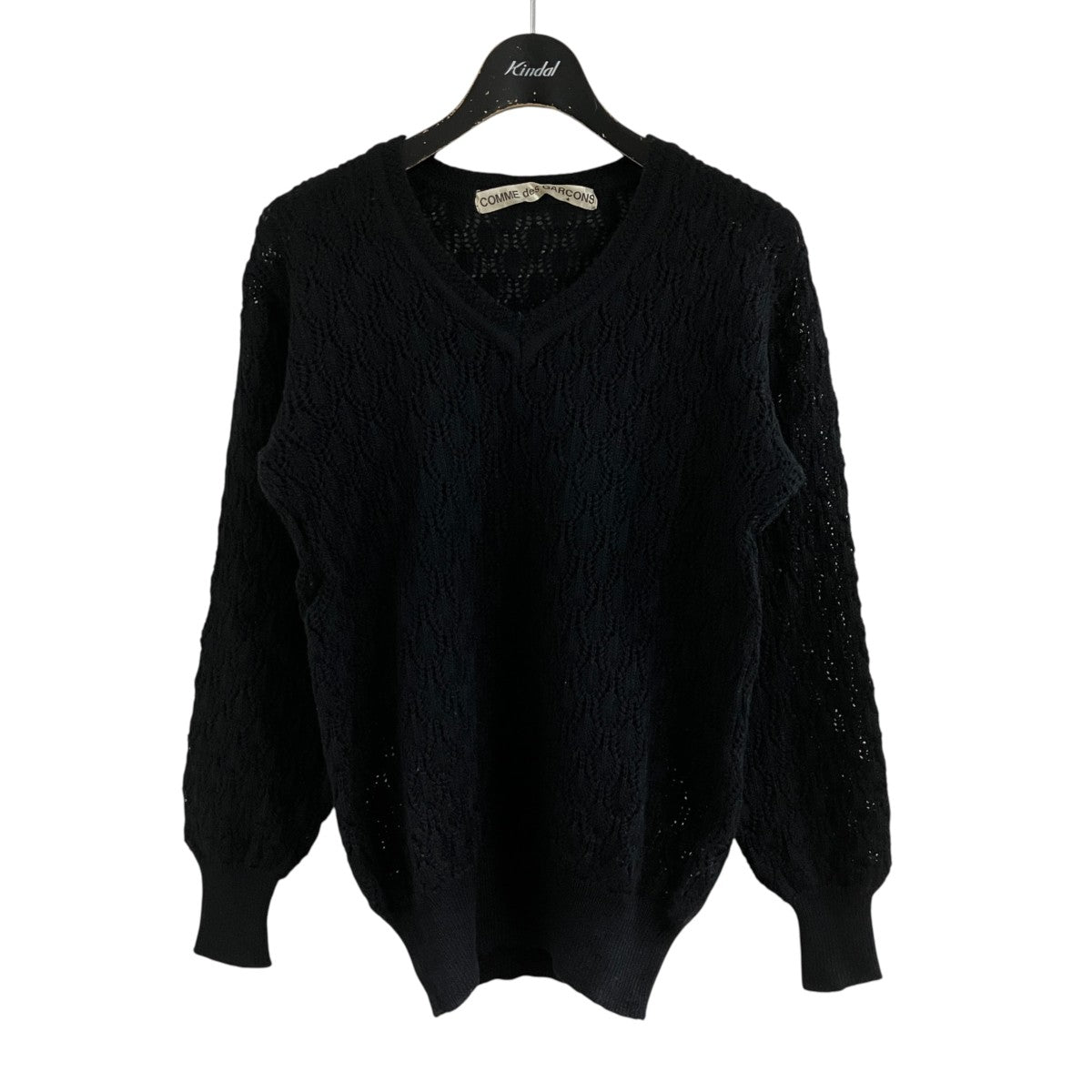 COMME des GARCONS Vネックニットセーター 古着・中古-1枚目のアイテム画像