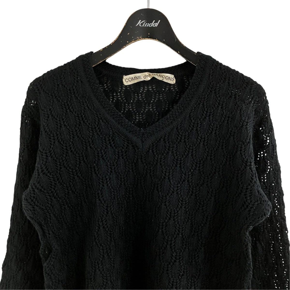 COMME des GARCONS Vネックニットセーター 古着・中古-2枚目のアイテム画像