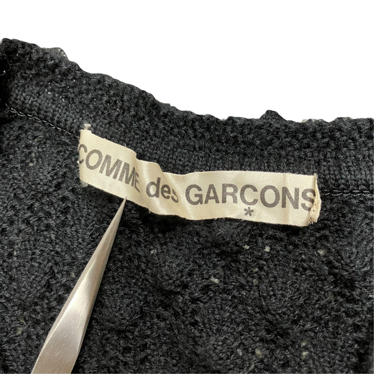 COMME des GARCONS Vネックニットセーター 古着・中古-5枚目のアイテム画像