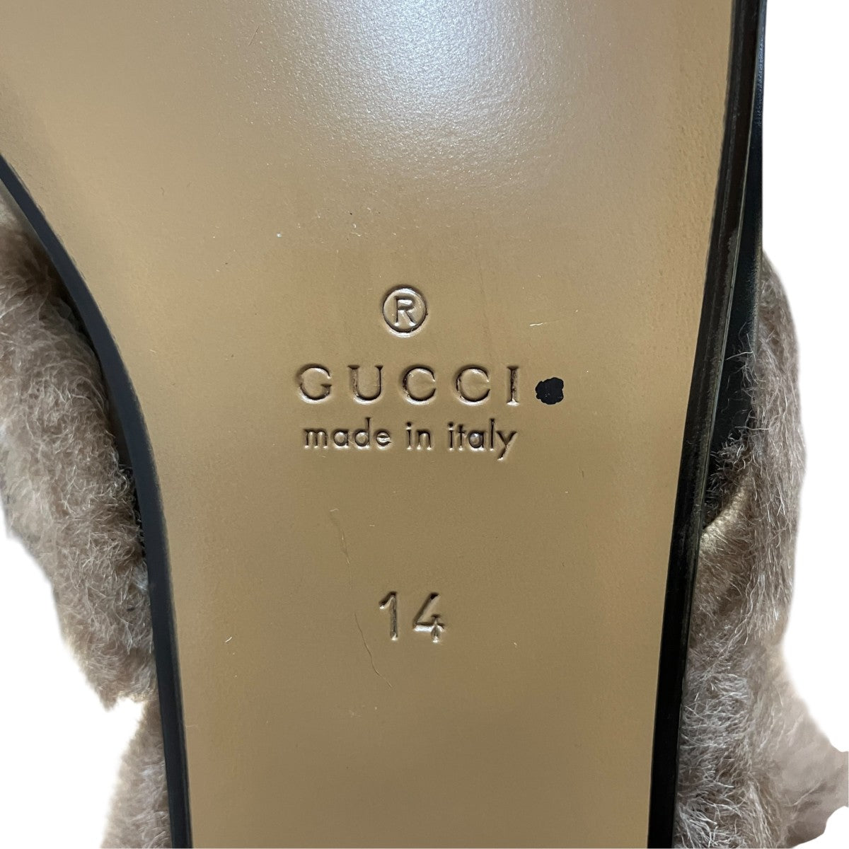 GUCCI(グッチ) ファーミュール 397647 ブラック サイズ 14｜【公式