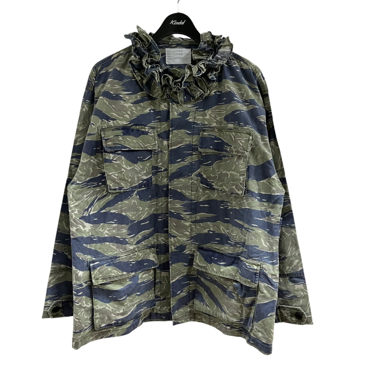 CRINKLE CRINKLE CRINKLE タイガーストライプカモミリタリージャケット 古着・中古-1枚目のアイテム画像