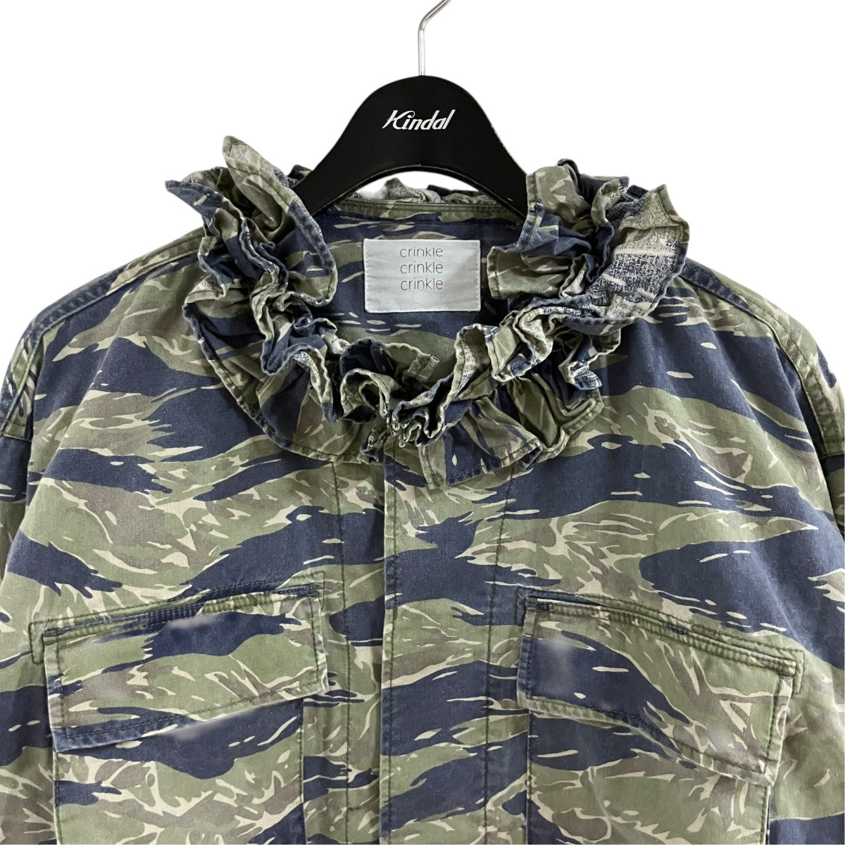 CRINKLE CRINKLE CRINKLE タイガーストライプカモミリタリージャケット 古着・中古-2枚目のアイテム画像