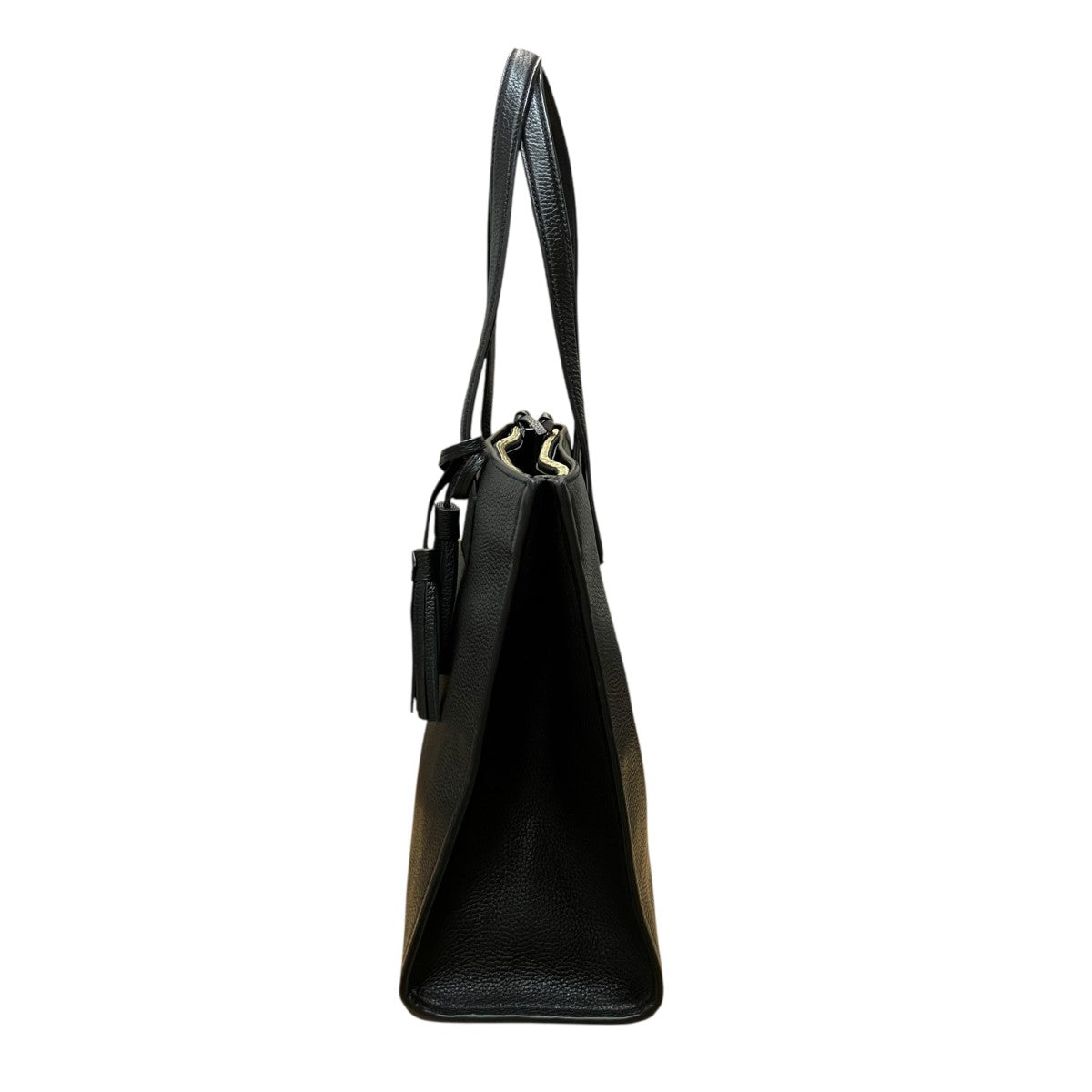 TORY BURCH(トリーバーチ) エンボスロゴレザートートバッグ ブラック
