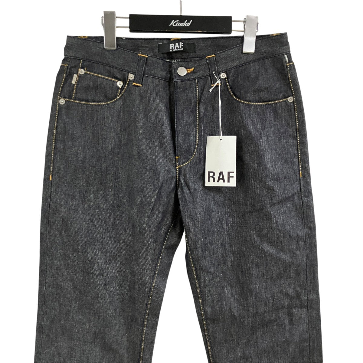 RAF BY RAF SIMONS サークルパッチデニムパンツ 古着・中古-2枚目のアイテム画像