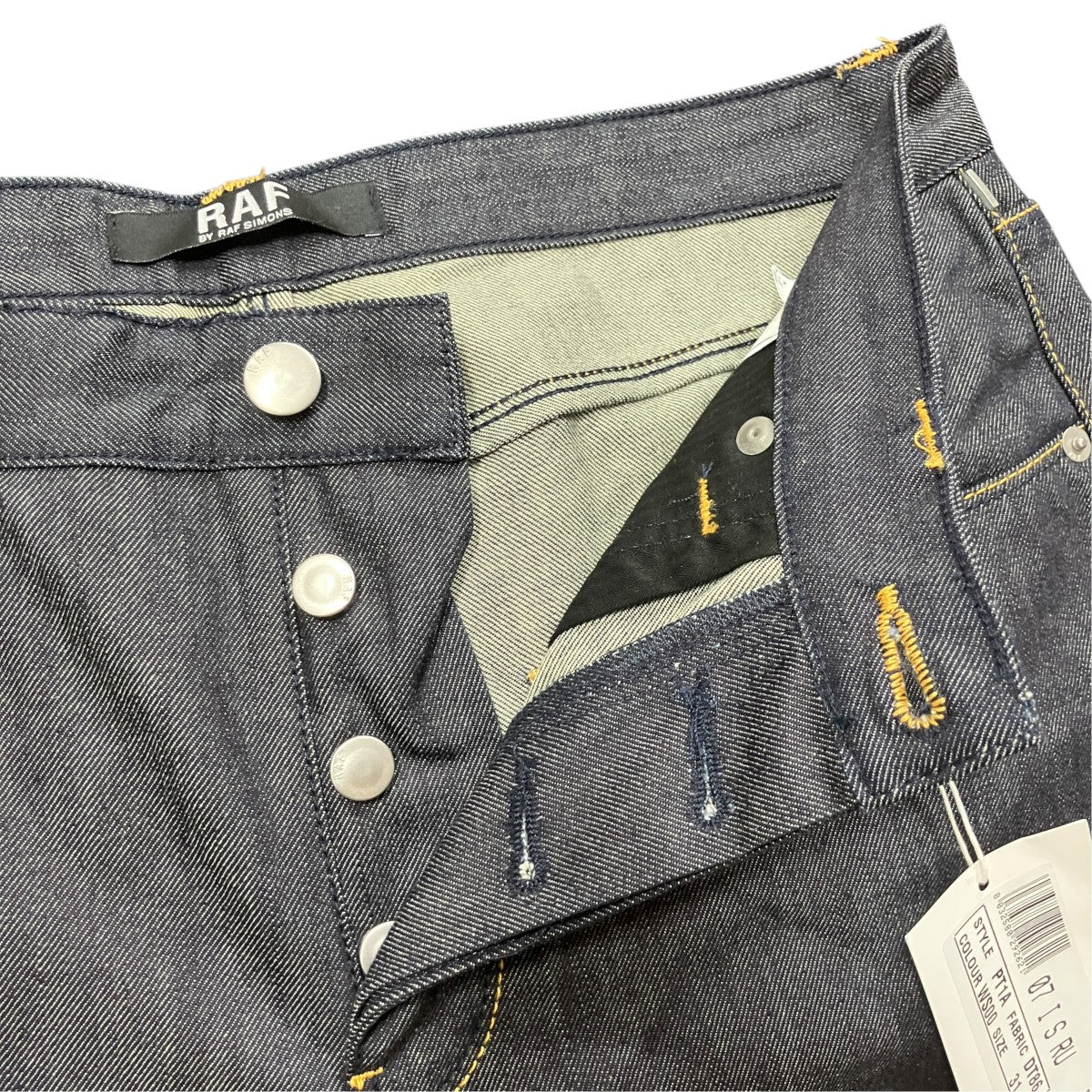 RAF BY RAF SIMONS サークルパッチデニムパンツ 古着・中古-5枚目のアイテム画像