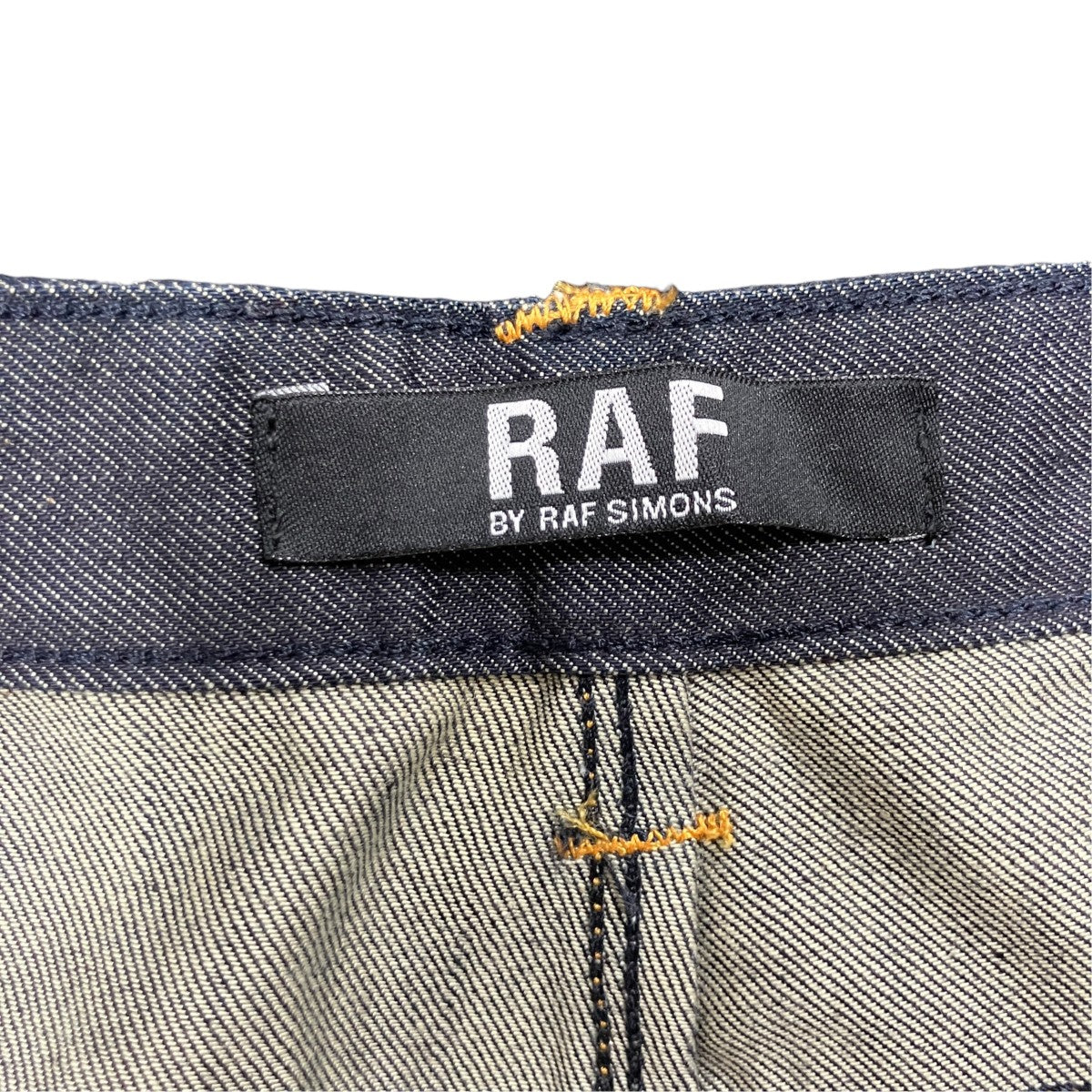 RAF BY RAF SIMONS サークルパッチデニムパンツ 古着・中古-6枚目のアイテム画像