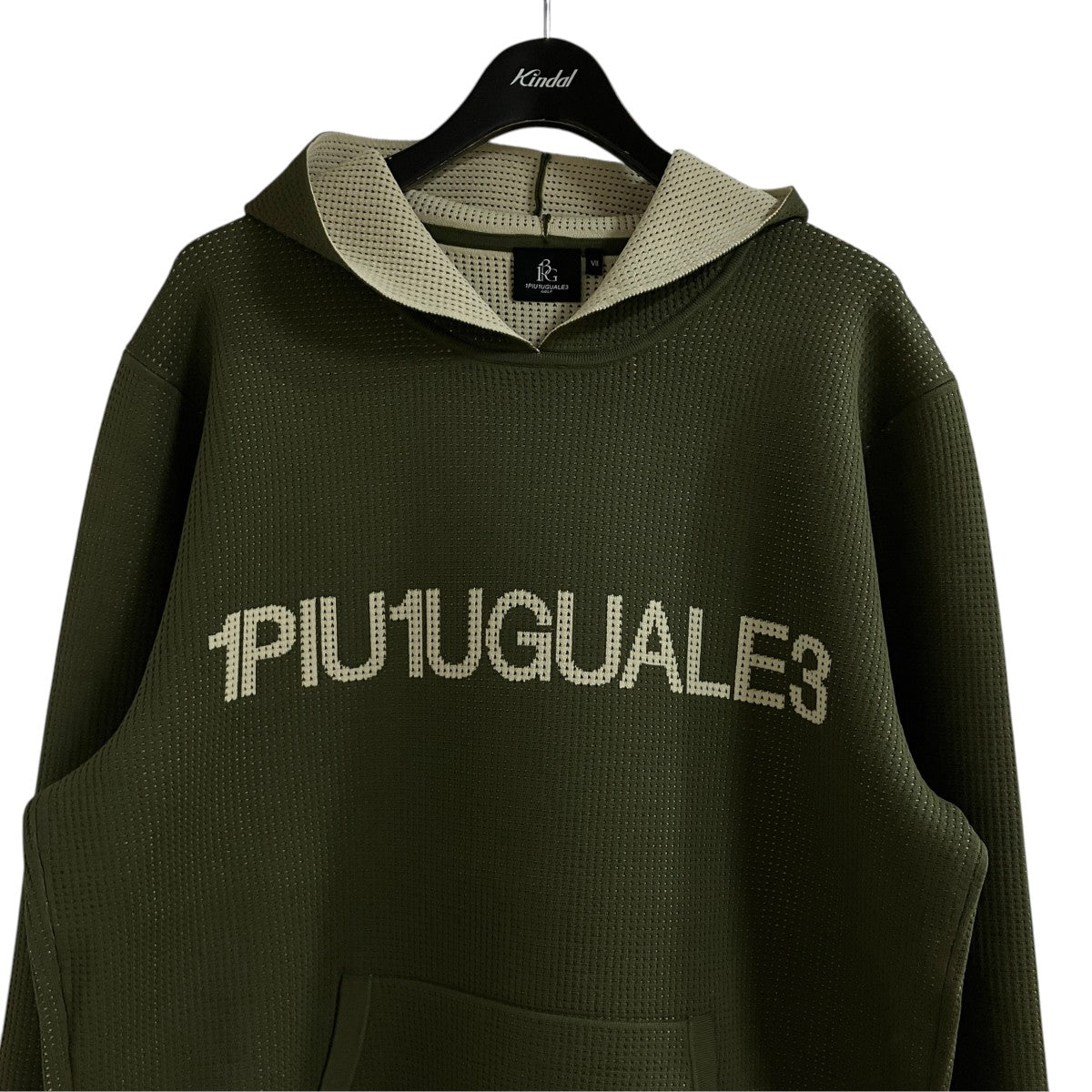 1piu1uguale3 ワッフルプルオーバーパーカー 古着・中古-2枚目のアイテム画像