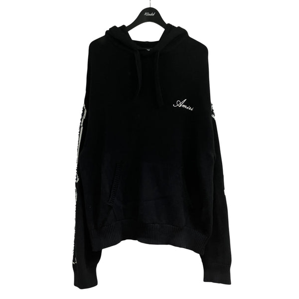 購入用　アミリ パーカー XS AMIRI(アミリ) ニットパーカー SRAMKNH1001SMREGY4 ブラック サイズ L