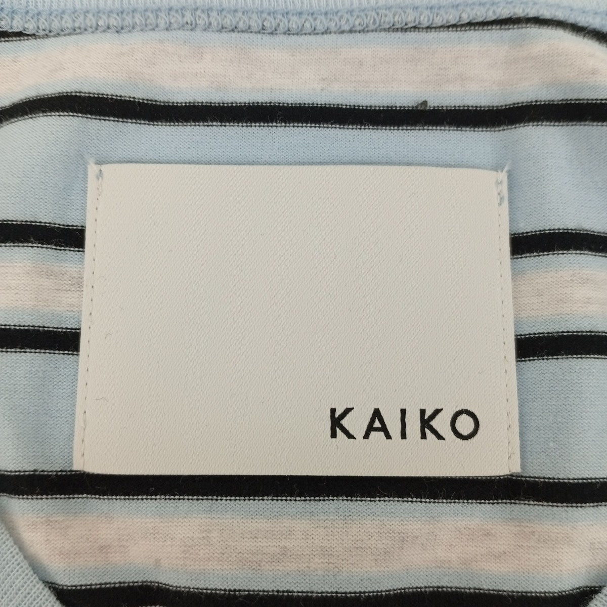 ボーダーロングスリーブカットソーKAIKO-26-016 V neck border l/s t-shirt