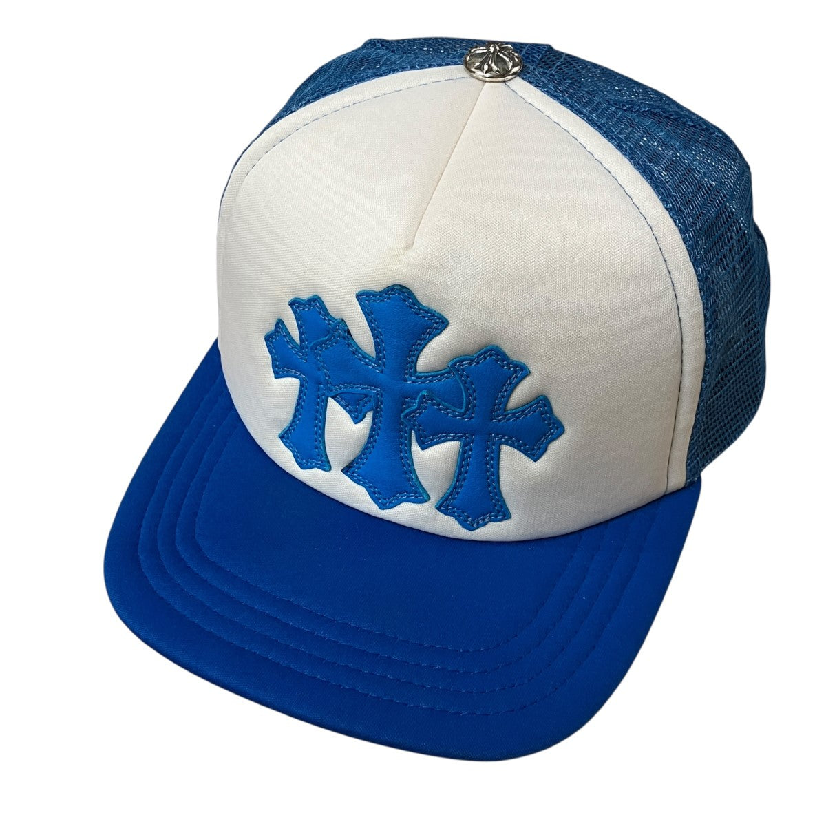 CHROME HEARTS 3セメタリーレザーパッチメッシュトラッカーキャップ 古着・中古-1枚目のアイテム画像