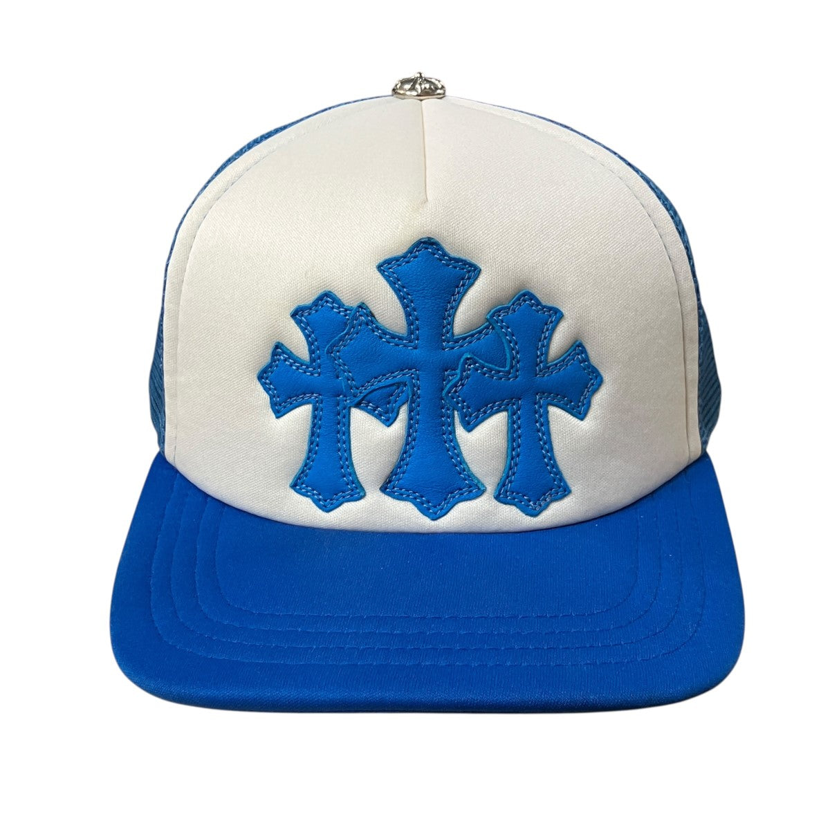 CHROME HEARTS 3セメタリーレザーパッチメッシュトラッカーキャップ 古着・中古-2枚目のアイテム画像