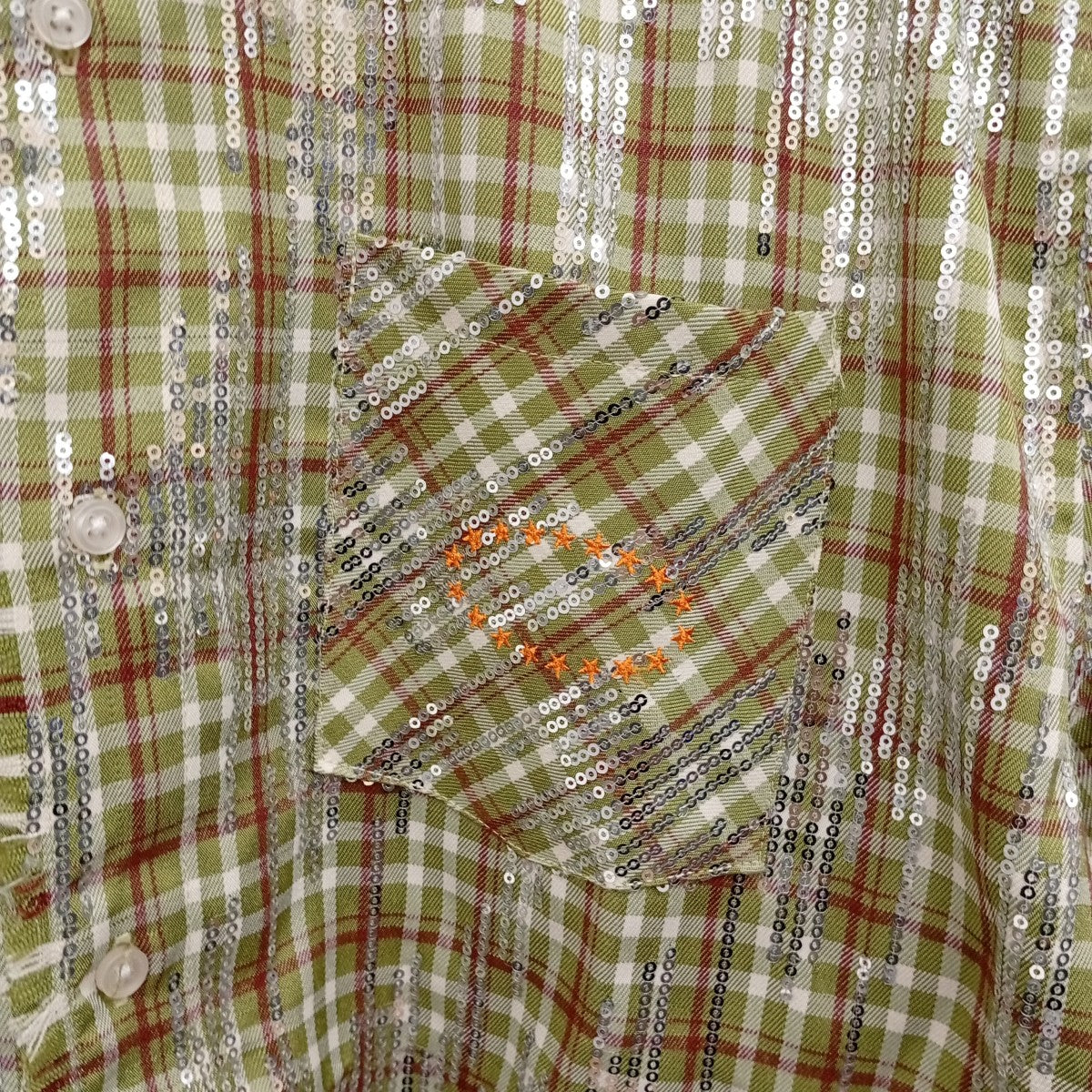 AFB スパンコールシャツ 古着・中古-7枚目のアイテム画像
