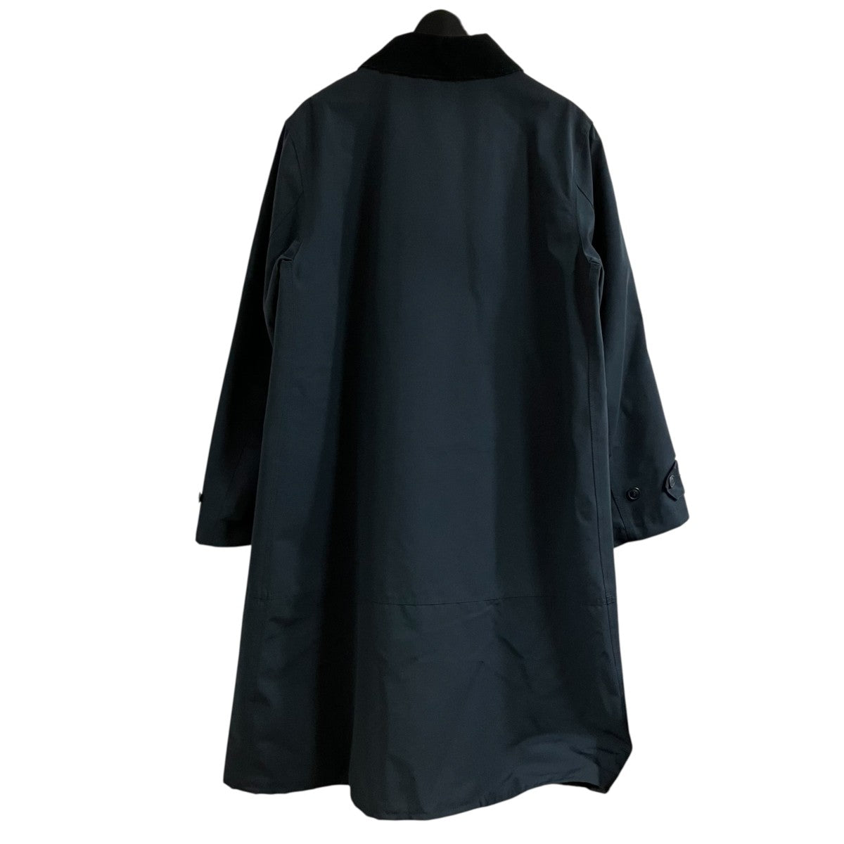 美品barbourバブアー シングルブレステッド　ネイビー紺　ステンカラーコート Barbour(バーブァー) シングルブレステッドコート 1902196 ネイビー