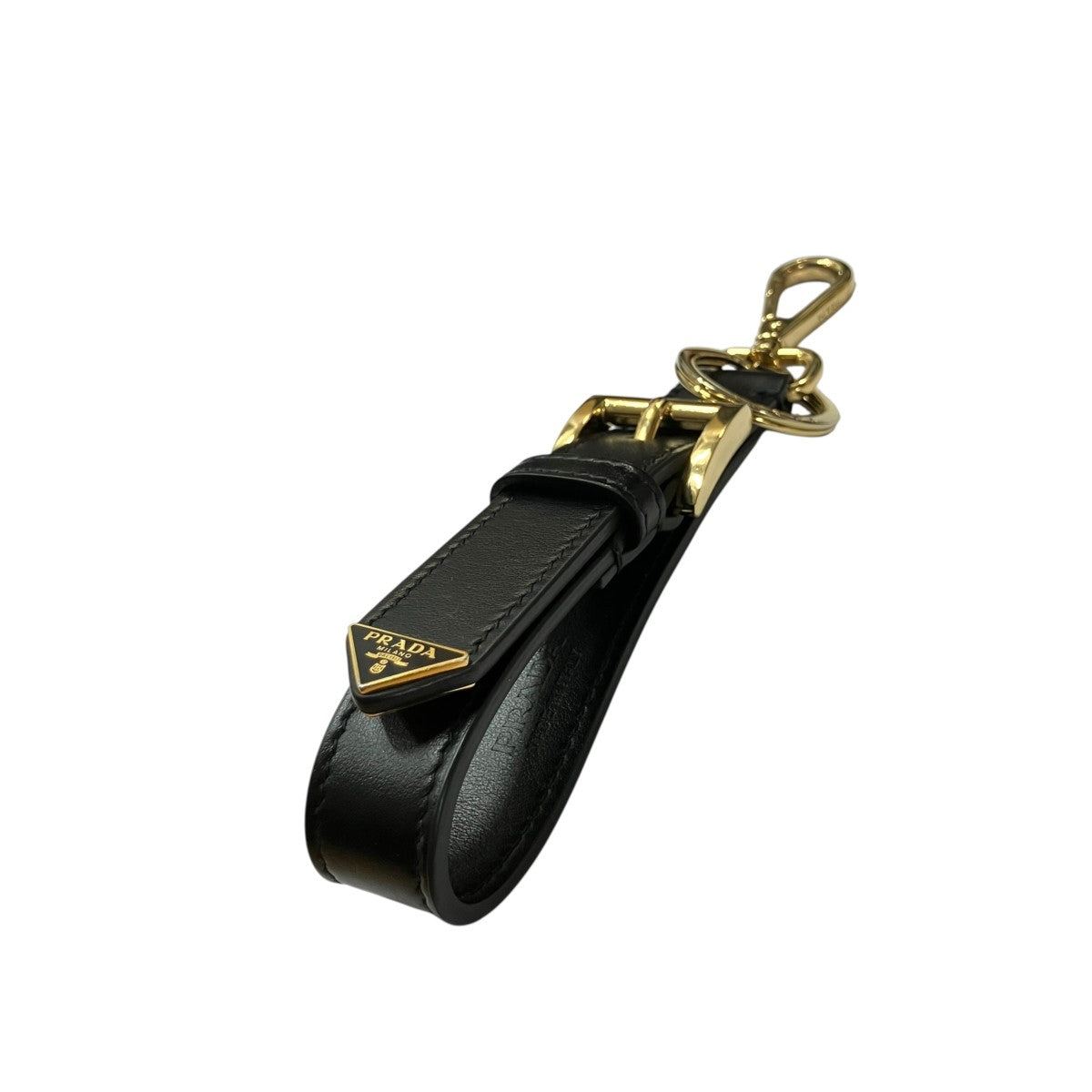 PRADA トライアングルロゴレザーキーホルダー 古着・中古-3枚目のアイテム画像