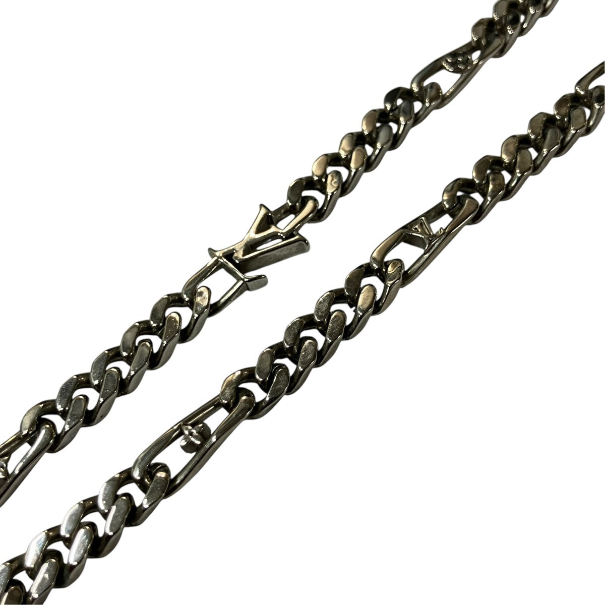 LOUIS VUITTON フィガロ イニシャルチャーム リンクチェーンネックレス 古着・中古-3枚目のアイテム画像