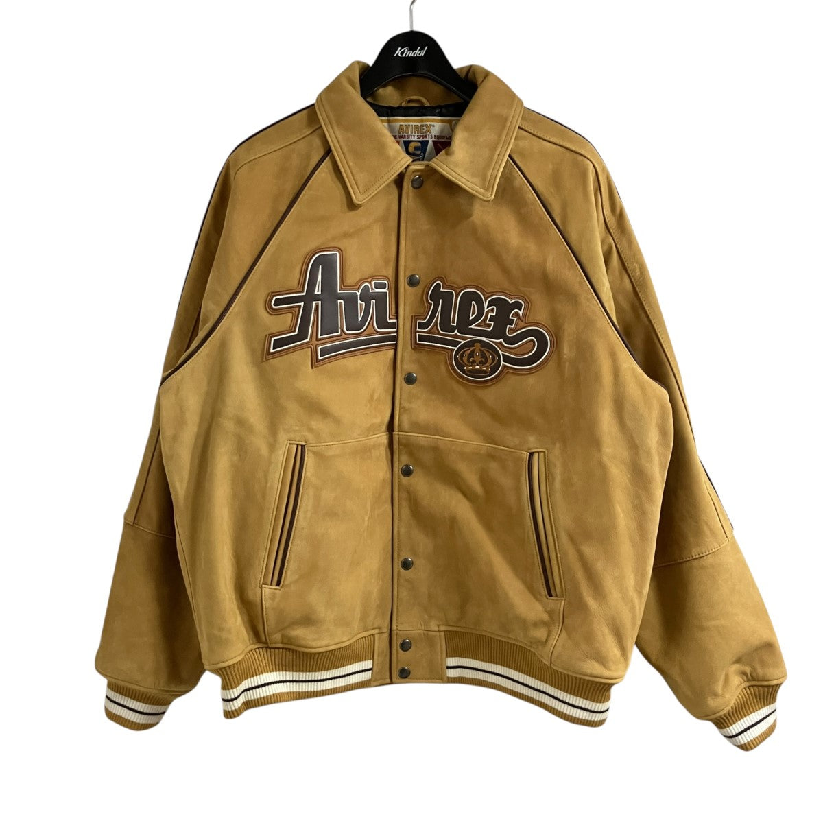 ヌバックレザーバーシティジャケット