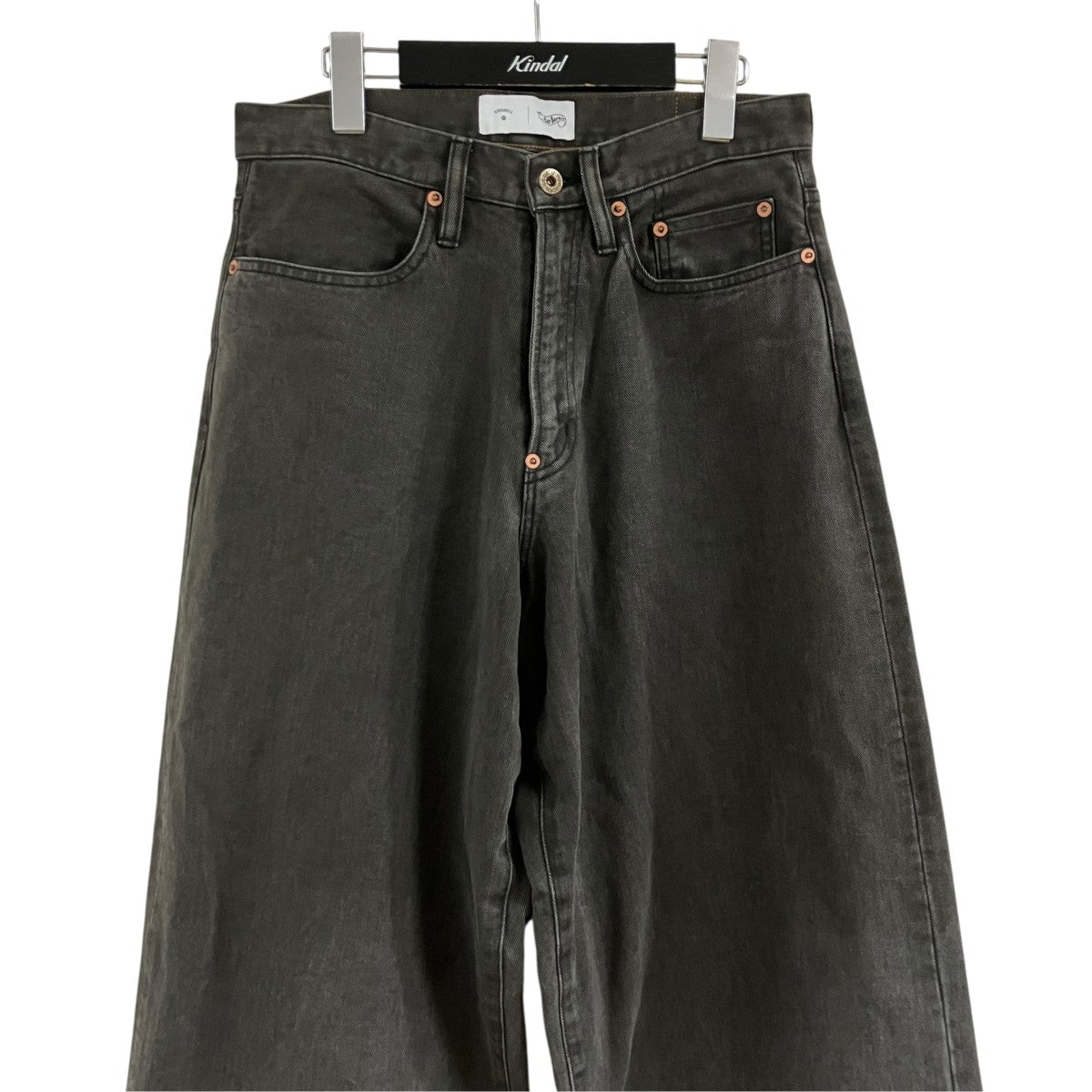 SUGARHILL×CarService ワイドデニムパンツ 古着・中古-2枚目のアイテム画像