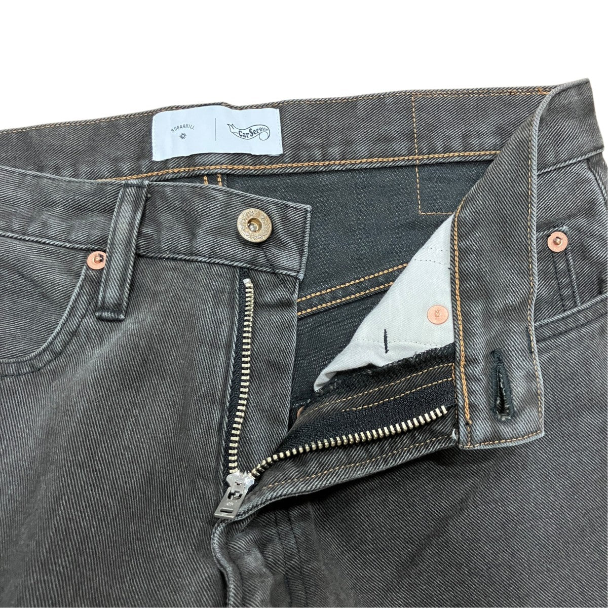 SUGARHILL×CarService ワイドデニムパンツ 古着・中古-5枚目のアイテム画像
