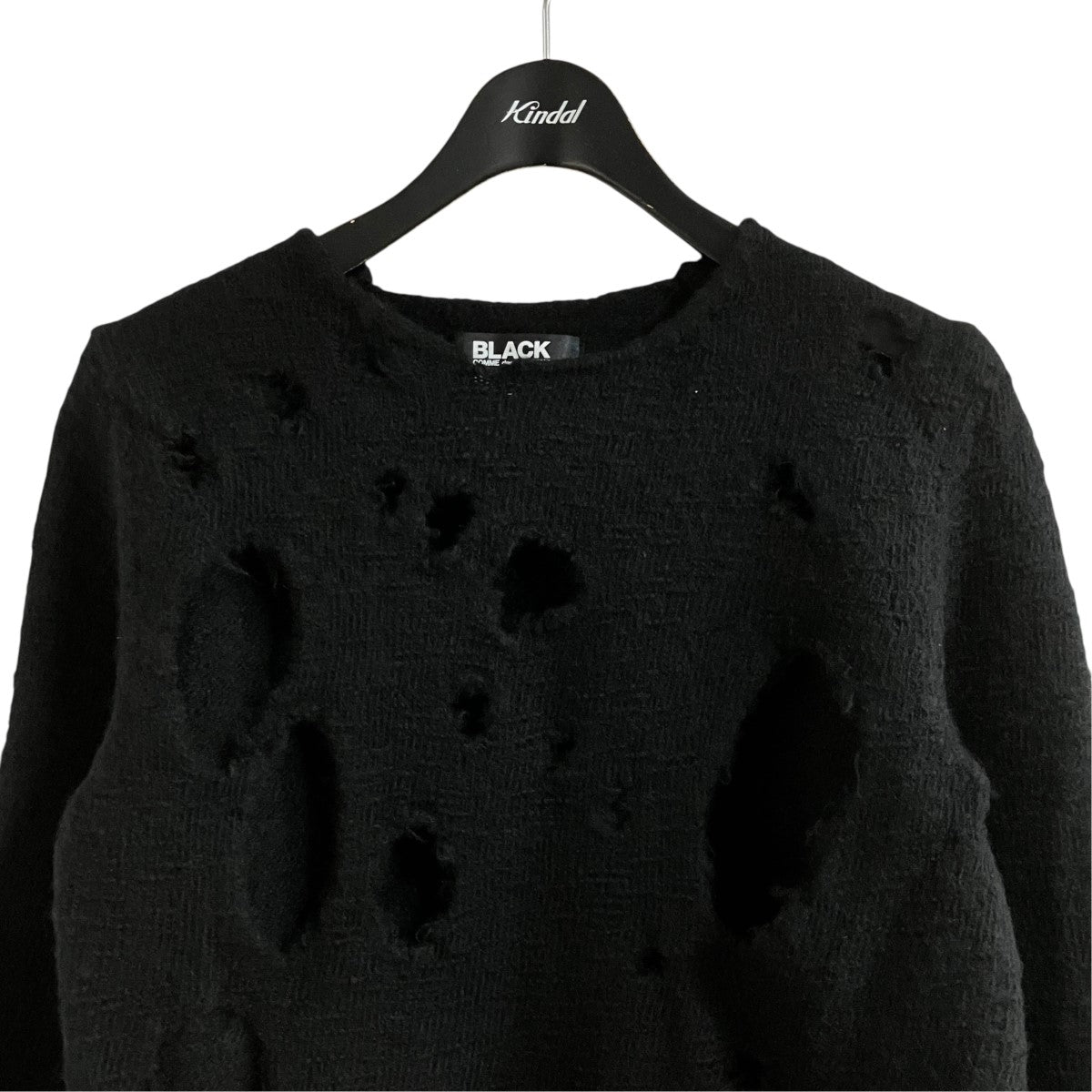 コムデギャルソン青山店限定ニット セーター ブラック Mサイズ BLACK COMME des GARCONS(ブラックコムデギャルソン) デストロイ加工