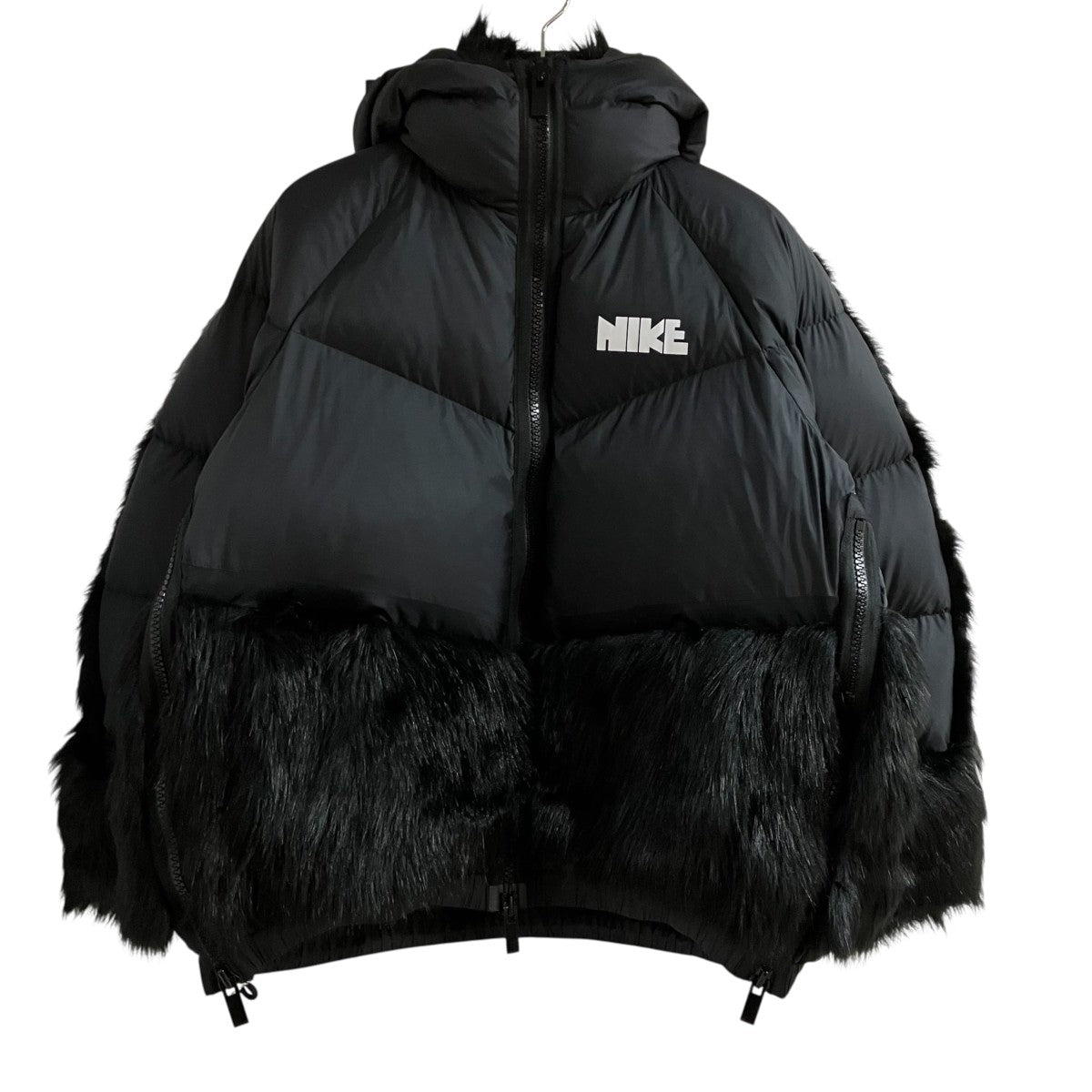 NIKE x sacai ダウンジャケット ブラック Mサイズ sacai×NIKE ファードッキングダウンジャケット S#CT3267 ブラック