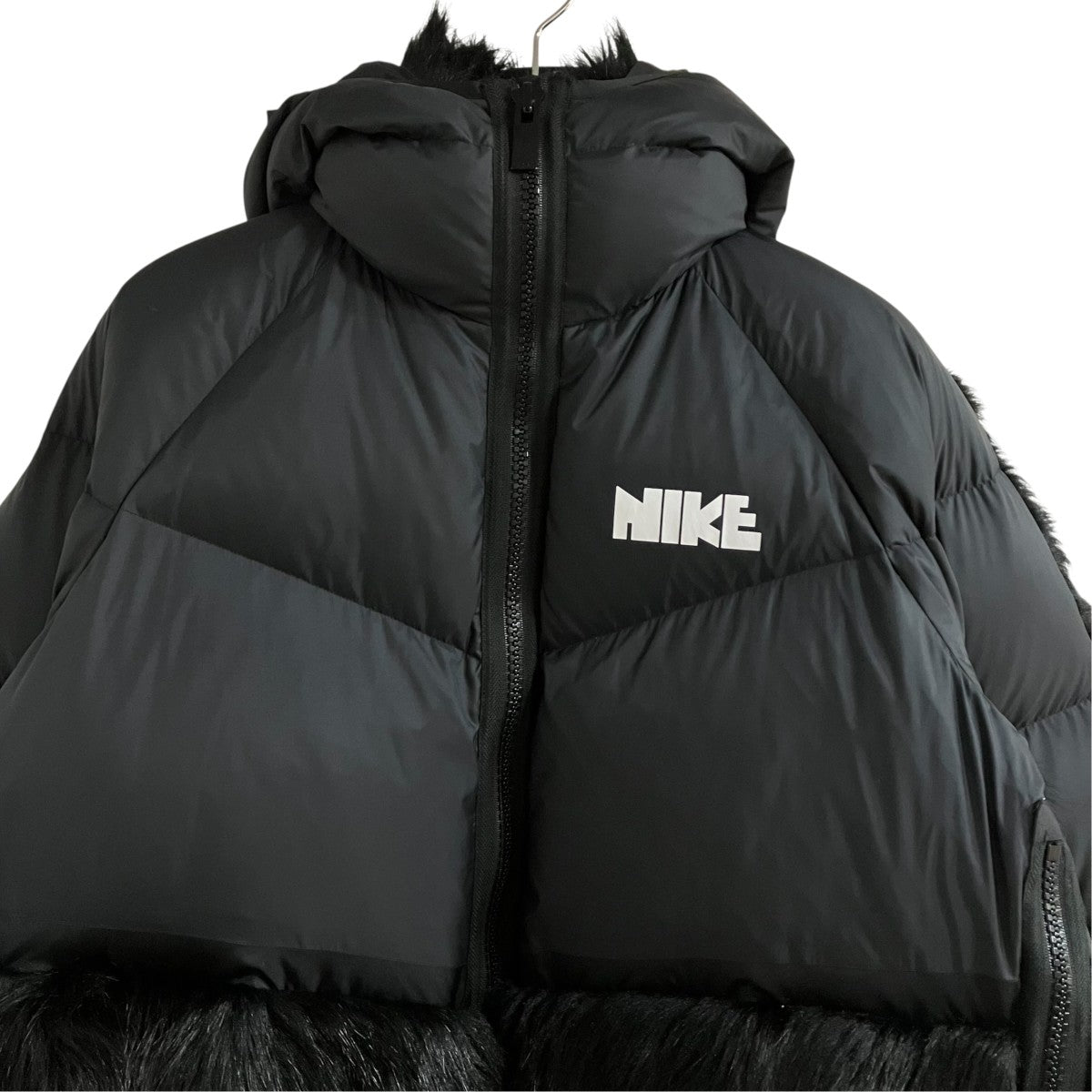 sacai×NIKE ファードッキングダウンジャケット S#CT3267 ブラック