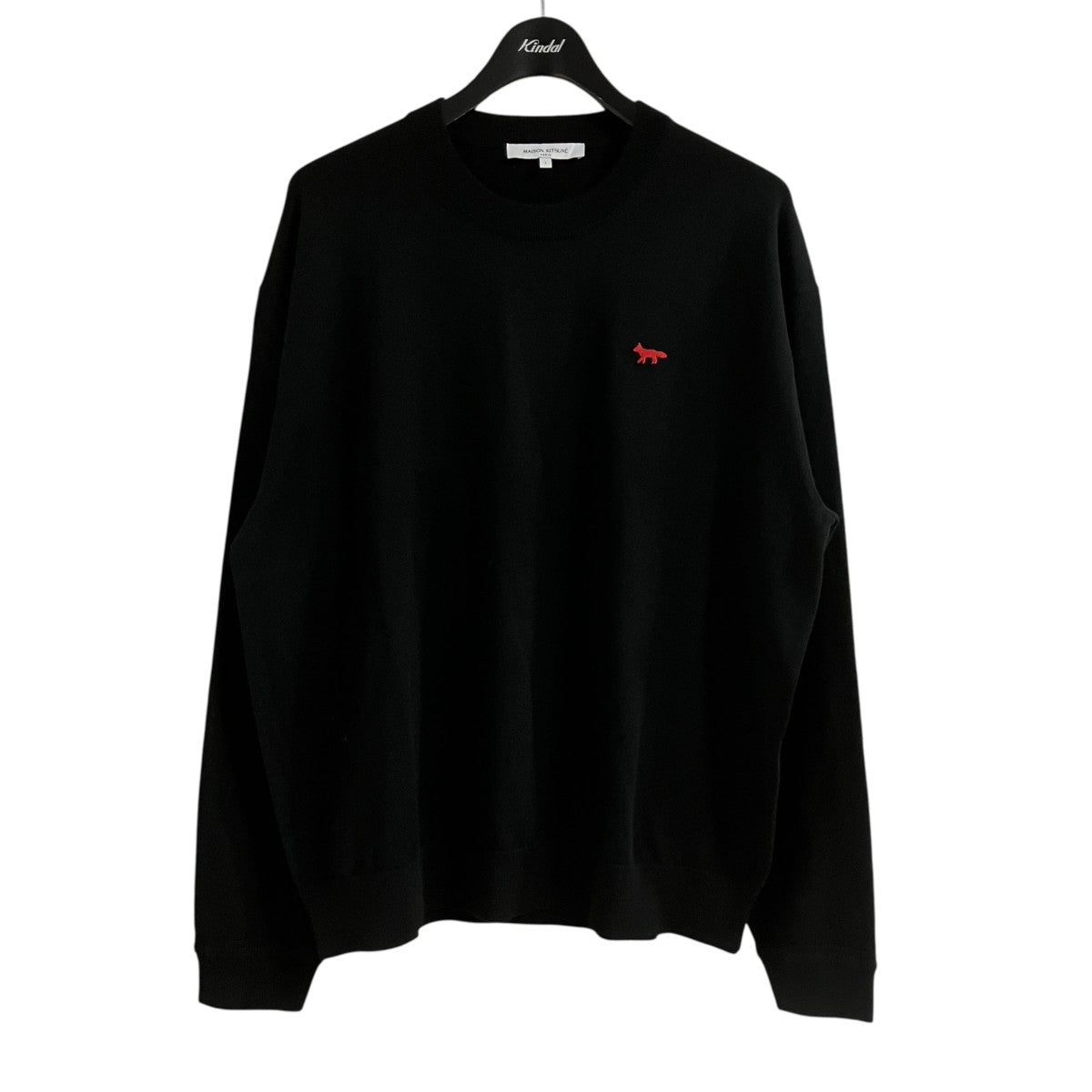 MAISON KITSUNE キツネ刺繍ウールニット 古着・中古-1枚目のアイテム画像