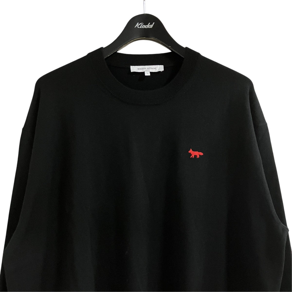 MAISON KITSUNE キツネ刺繍ウールニット 古着・中古-2枚目のアイテム画像