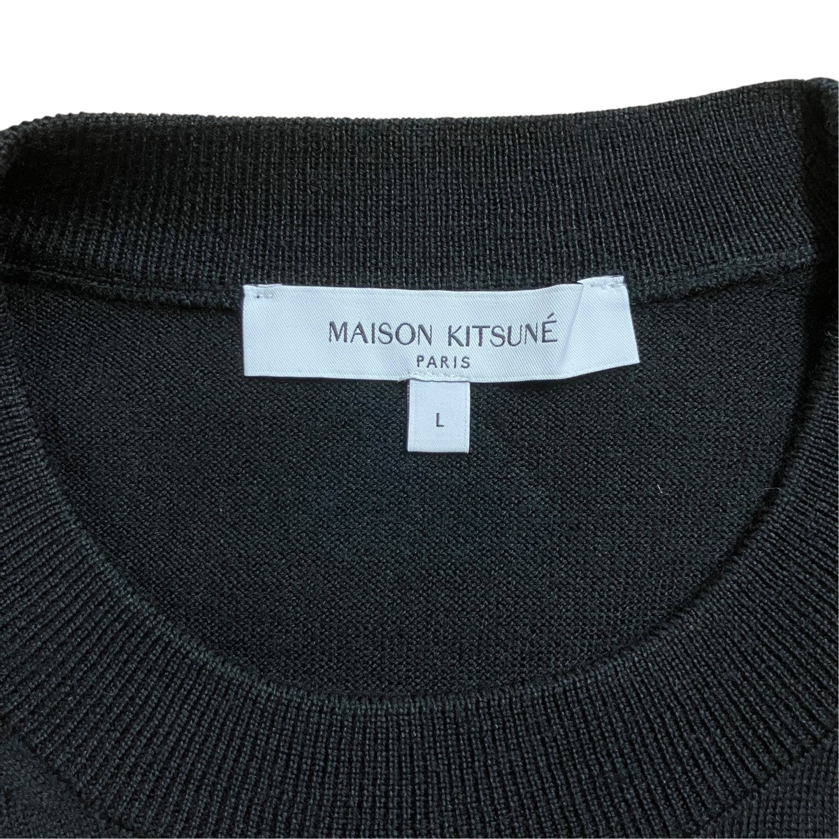MAISON KITSUNE キツネ刺繍ウールニット 古着・中古-5枚目のアイテム画像