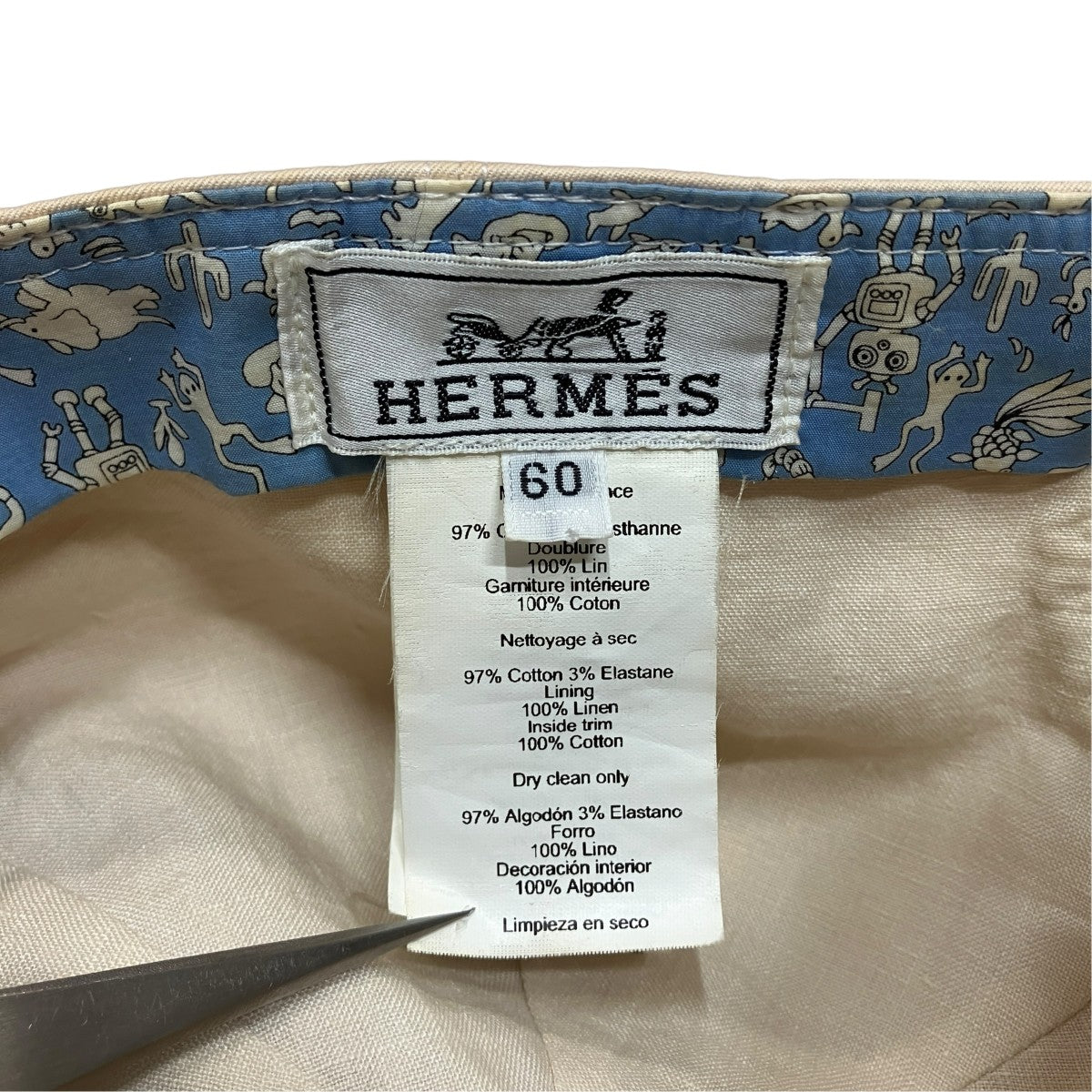 HERMES キャップ 古着・中古-7枚目のアイテム画像
