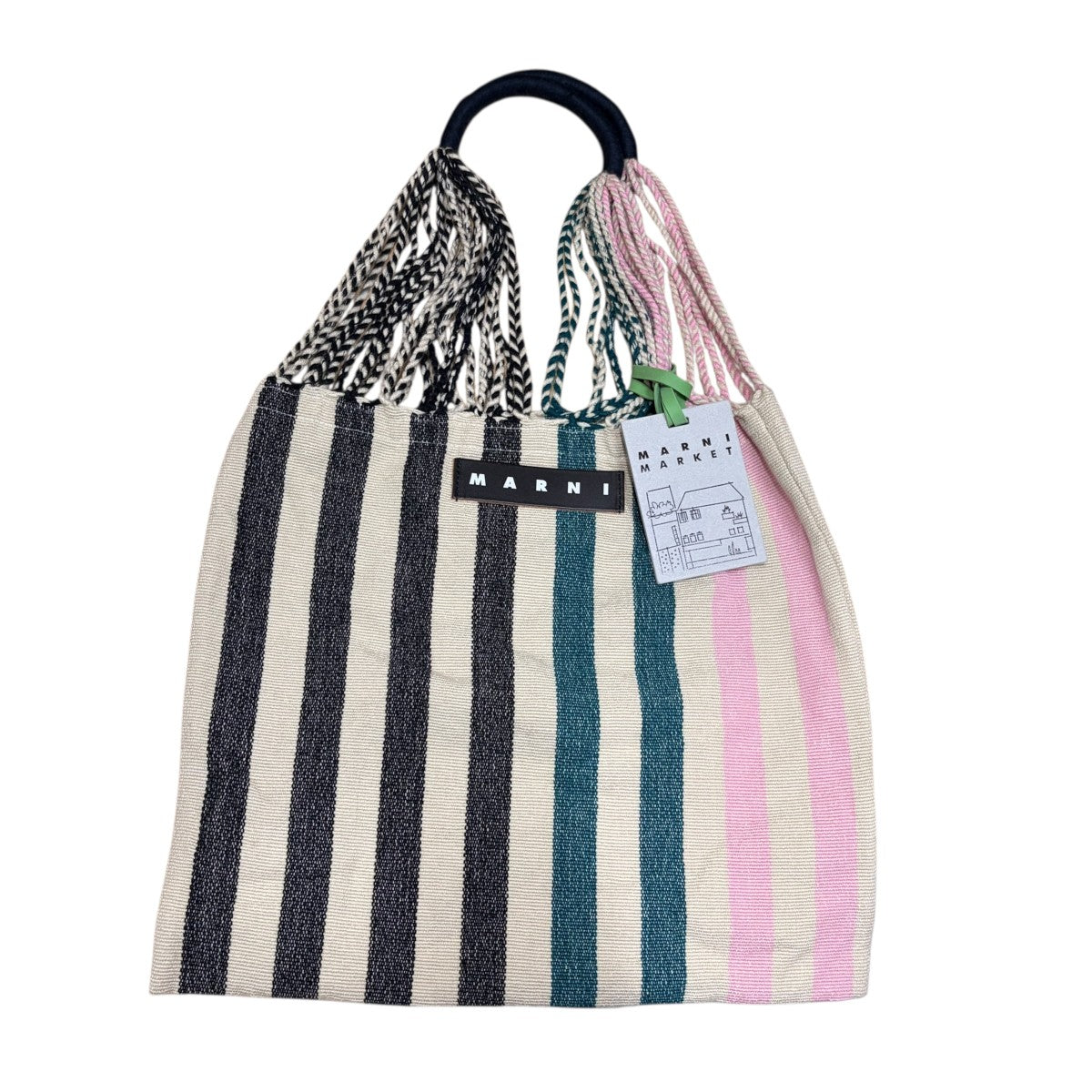 MARNI(マルニ) ストライプハンドバッグ ベージュ×マルチカラー サイズ