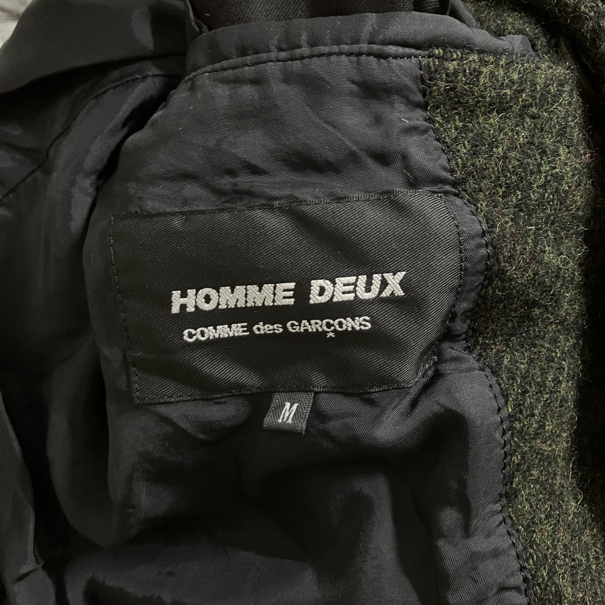 COMME des GARCONS HOMME DEUX ウールツイードコート 古着・中古-7枚目のアイテム画像