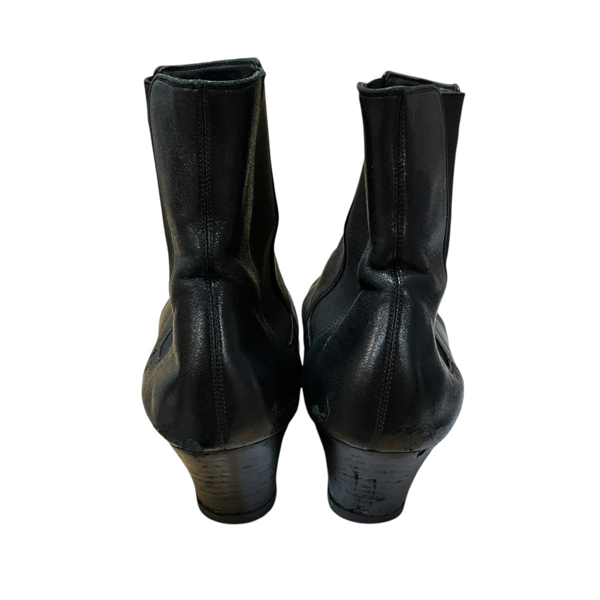 Saint Laurent Paris RAINER チェルシー レザー ヒール サイドゴア ショート ブーツ 古着・中古-5枚目のアイテム画像