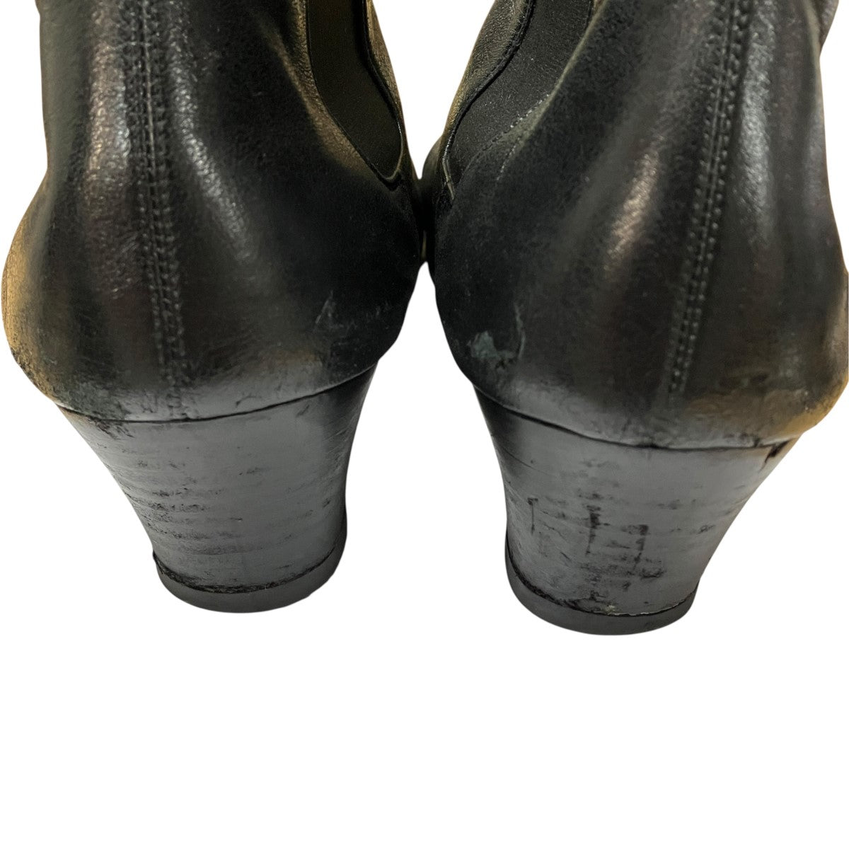 Saint Laurent Paris RAINER チェルシー レザー ヒール サイドゴア ショート ブーツ 古着・中古-6枚目のアイテム画像