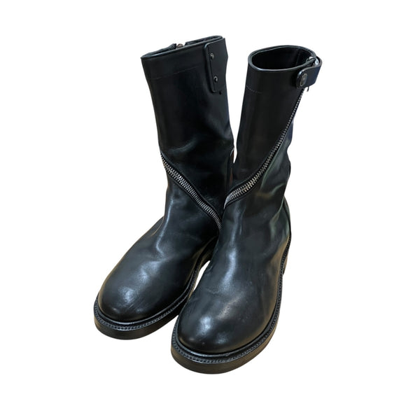 RICK OWENS(リックオウエンス) スパイラルジップブーツ ブラック